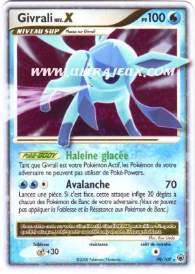 UltraJeux Givrali Niv x 98 100 Carte Pokémon Cartes à l Unité