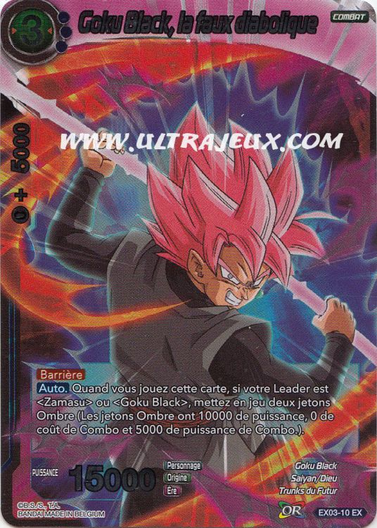 Goku Black La Faux Diabolique Ex03 10 Ex R Carte Dragon Ball Super Cartes A L Unite Francais Ultrajeux
