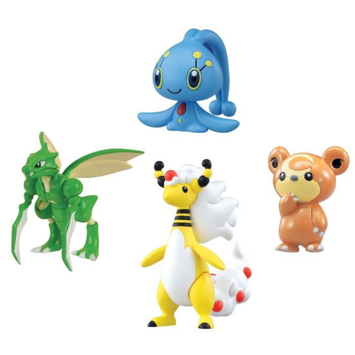 produit figurines pokemon pokemon x et y mega pharamp manaphy teddiursa et insecateur