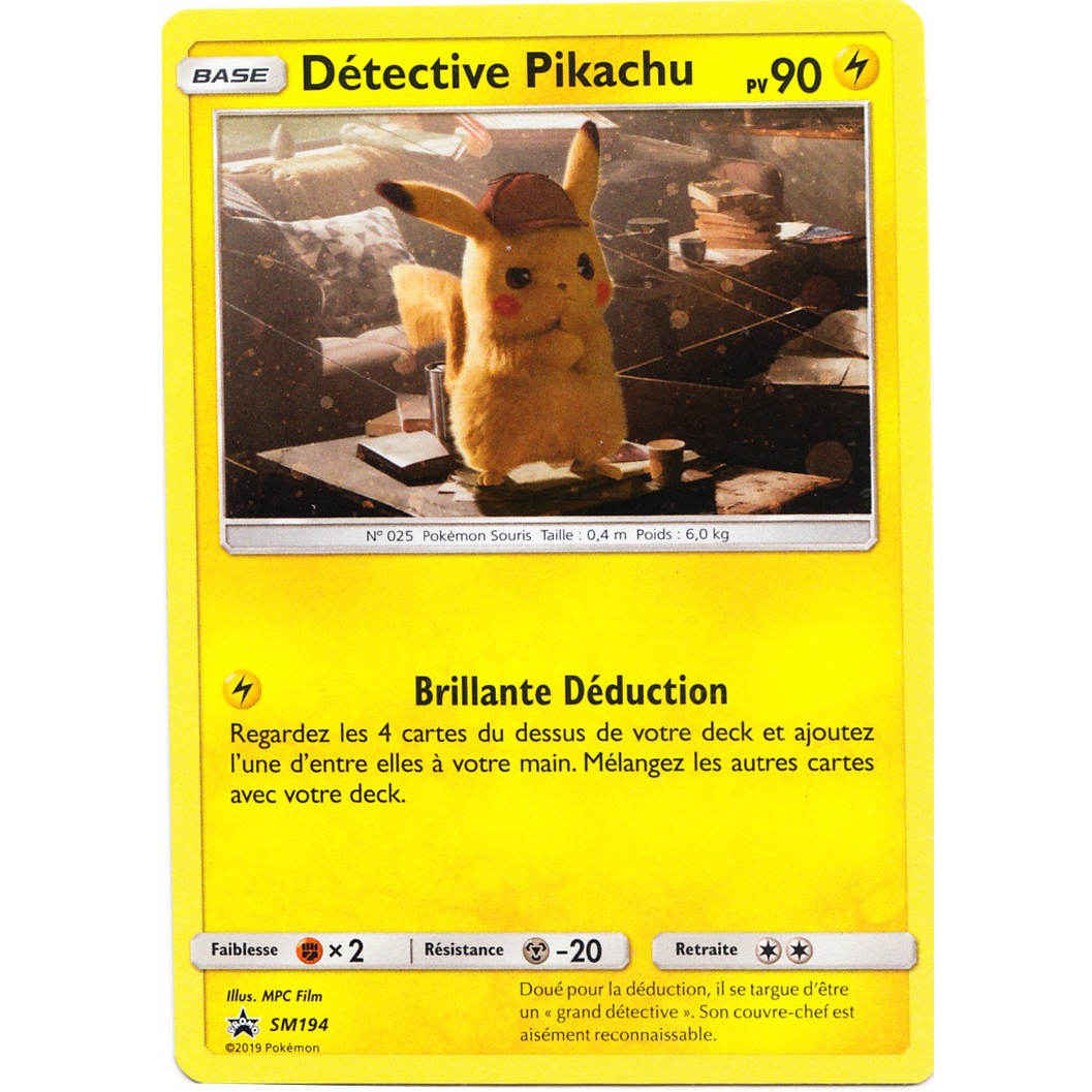 UltraJeux Produit Detective Pikachu Carte Promo Pikachu Détective