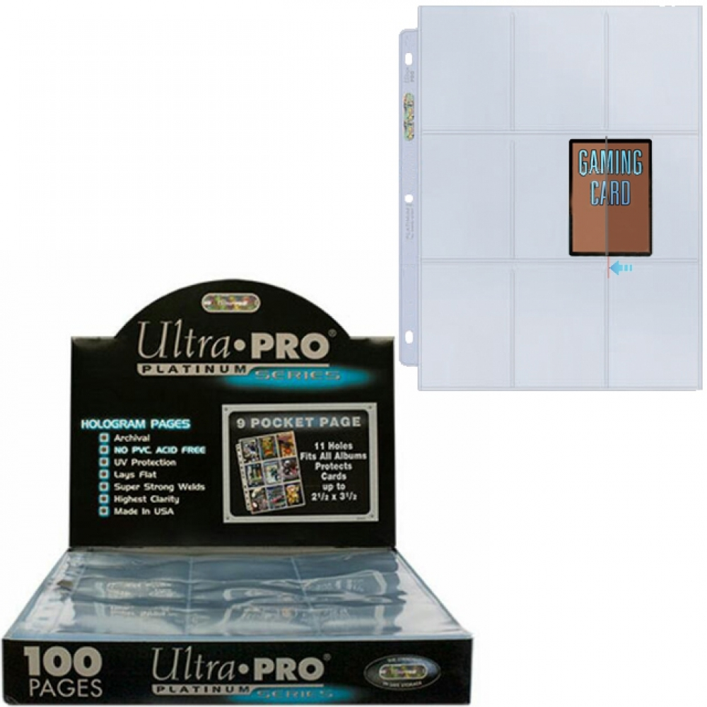 Classeur Lot de 50 feuilles de 9 Cases - Chargement Latéral (18 Cases par  feuille) - UltraJeux