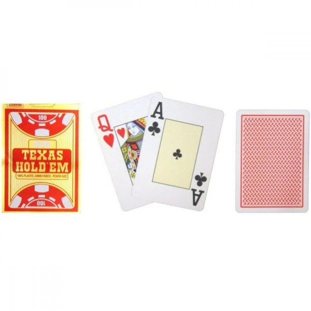 Jeu de Poker Casino Quality rouge - Cartes Grimaud
