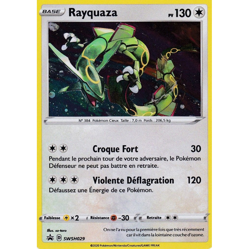 Grande Carte EX Pokemon / Rayquaza/ carte collection