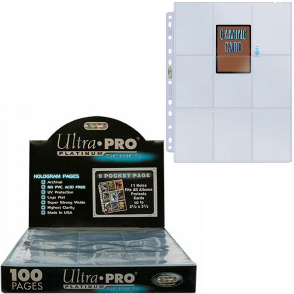 Classeur Lot De 100 Feuilles De 9 Cases - Platinum Series - UltraJeux