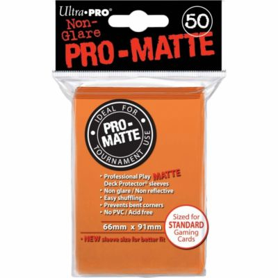 Protges Cartes Standard  Sleeves Ultra-pro Standard Par 50 Orange Matte