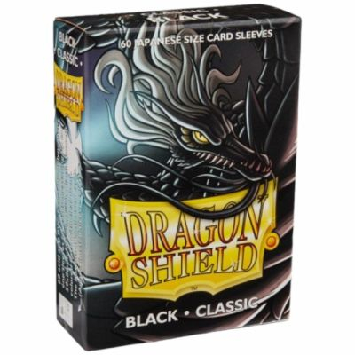 Protges Cartes Format JAP  Dragon Shield Sleeves Mini Classic - Black - Noir - par 60