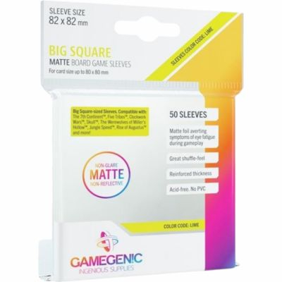 Protges cartes Spciaux  Matte Board Game Sleeves - Big Square (82x82) par 50 Anti-Reflets