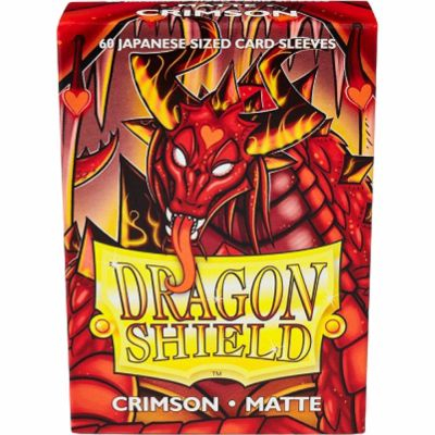 Protges Cartes Format JAP  Dragon Shield Sleeves Mini Matte - Crimson - Cramoisi - par 60