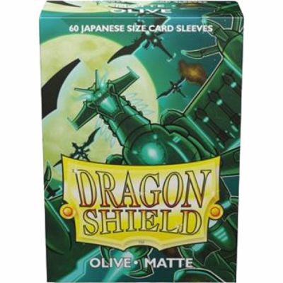 Protges Cartes Format JAP  Dragon Shield Sleeves Mini Matte - Olive - par 60