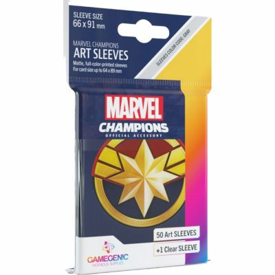 Protges cartes Spciaux  50 Prime Sleeves - 66x91mm Standard Card Game - Marvel Captain Marvel