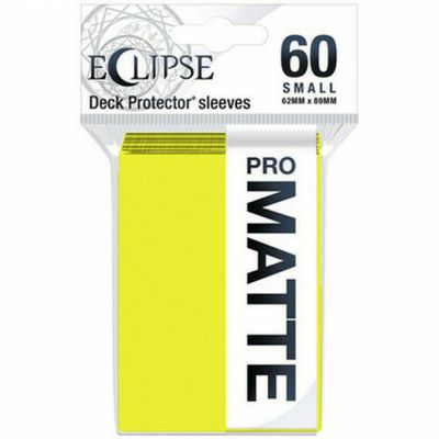 Protges Cartes Format JAP  Sleeves Ultra-pro Mini Par 60 Eclipse Pro Matte Jaune (Lemon Yellow)