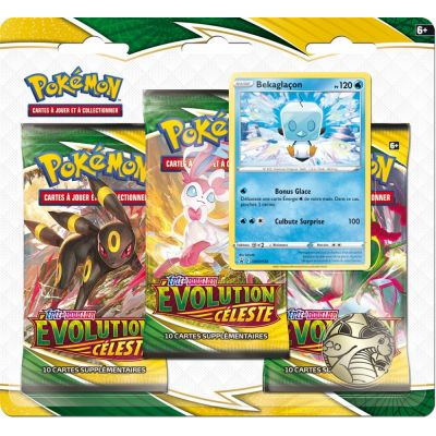 Coffret Pokmon Tripack 3 Boosters - EB07 - pe et Bouclier 7 volution Cleste - Bekaglaon