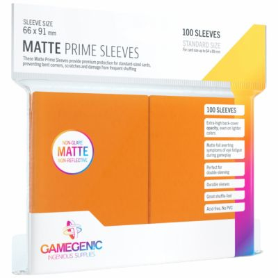 Protges Cartes Standard  100 Pochettes - Prime Matte - Orange