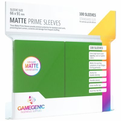 Protges Cartes Standard  100 Pochettes - Prime Matte - Vert