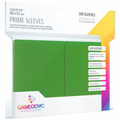 Protges Cartes Standard  100 Pochettes - Prime  - Vert