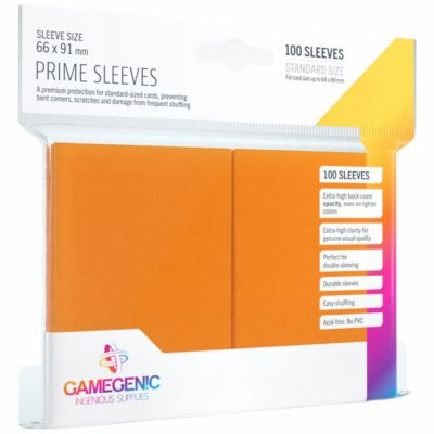 Protges Cartes Standard  100 Pochettes - Prime  - Orange