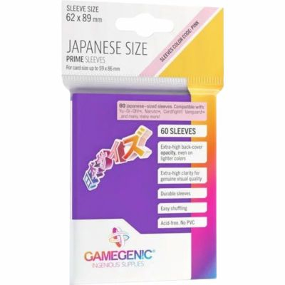 Protges Cartes Format JAP  Protge-cartes Gamegenic - 60 Japanese Prime Sleeves - purple