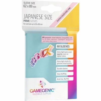 Protges Cartes Format JAP  Protge-cartes Gamegenic - 60 Japanese Prime Sleeves - clear