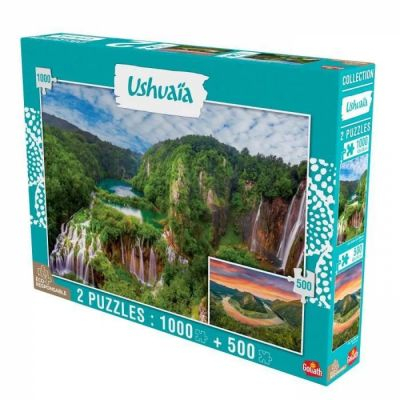  Rflexion Puzzle Ushuaa- Les chutes de Plitvice 1000 PCS & Lac de Skadar 500 PCS
