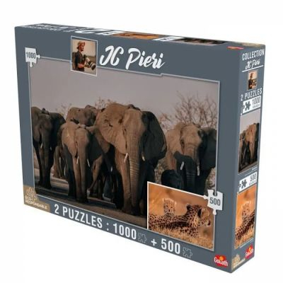  Rflexion Puzzle JC Pieri - Elephants 1000 PCS & Gupardeau et sa Maman 500 PCS