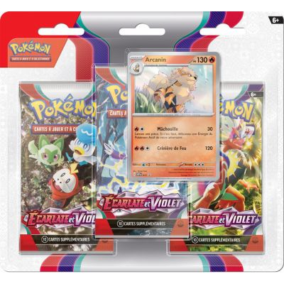 Tripack 3 Boosters Pokmon EV01 Ecarlate et Violet - Arcanin