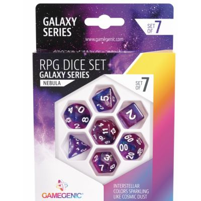 Ds et Gemmes  Galaxy series - Nebula - Set de 7 ds JDR