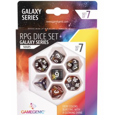 Ds et Gemmes  Galaxy series - Mars - Set de 7 ds JDR