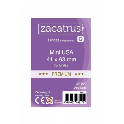 Protges Cartes Standard  Zacatrus - protges cartes USA mini - 41x63 par 55 prenium