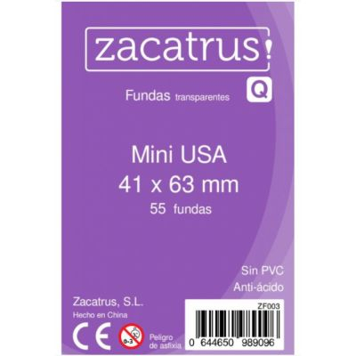 Protges Cartes Standard  Zacatrus - protges cartes USA  mini - 41x63 par 55