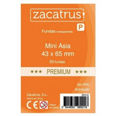 Protges Cartes Standard  Zacatrus - protges cartes Asia mini - 41x63 par 55 prenium