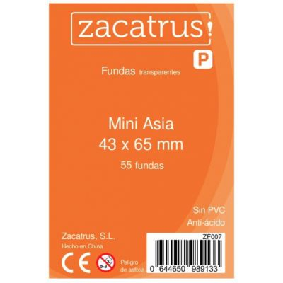 Protges Cartes Standard  Zacatrus - protges cartes Asia mini - 41x65 par 55