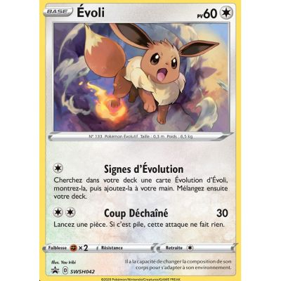 Cartes Spciales Pokmon Promo - Pokemon Epe & Bouclier - Evoli - SWSH042 - FR
