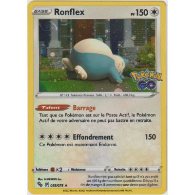 Cartes Spciales Pokmon Promo - Pokemon Epe & Bouclier - Ronflex - GO 055 - FR
