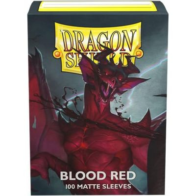 Protges Cartes Standard  Matte - Blood Red Dragonshield (par 100)