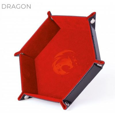 Ds et Gemmes Aventure Piste de Ds - Dragon Flamboyant - Cuir et Velours - Rouge