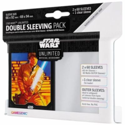 Protges Cartes Standard Star Wars Unlimited Luke Skywalker Double Sleeving Pack (66x92 mm / 69x94 mm) par 60