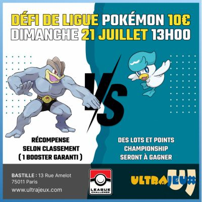 Evnements Pokmon Dfi de Ligue Pokmon - Dimanche 21 Juillet  13h00 - Bastille