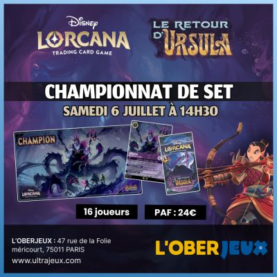 Evnements Lorcana Championnat de Set : Le retour d'Ursula - Samedi 6 Juillet 2024  14h30 - Oberkampf