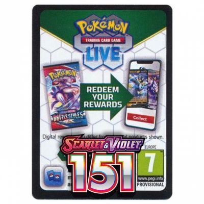 Cartes  Code Pokmon Lot De 20 Cartes  Code Pokemon Online - EV03.5 Pokmon 151