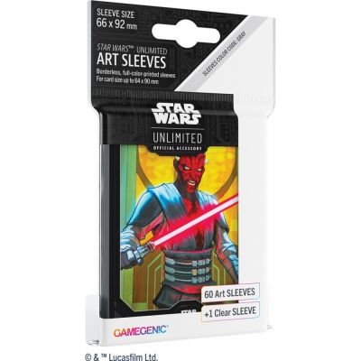 Protges Cartes Standard Star Wars Unlimited Art Sleeves - Darth Maul par 60