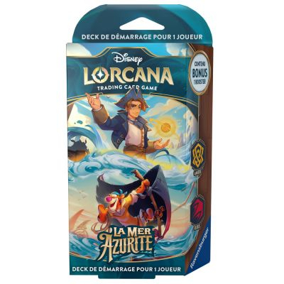 Deck de Demarrage Lorcana La Mer Azurite : Jim Hawkins et Tigrou