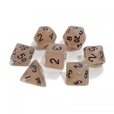 Ds et Gemmes Jeu de Rle Set de 7 ds - Miniature - Beige