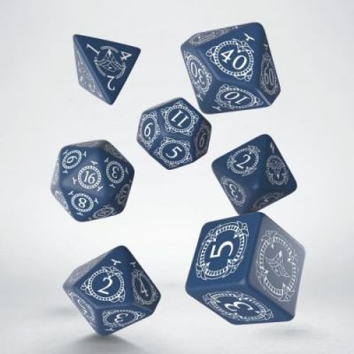 Ds et Gemmes Jeu de Rle Set de Ds JDR Pathfinder - Bleu et Blanc