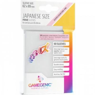 Protges Cartes Format JAP  Protge-cartes Gamegenic - 60 Japanese Prime Sleeves - Blanc