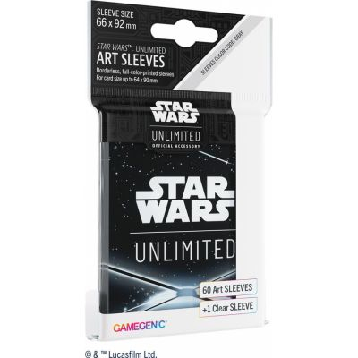 Protges Cartes Standard Star Wars Unlimited Art Sleeves - Card Back Black par 60