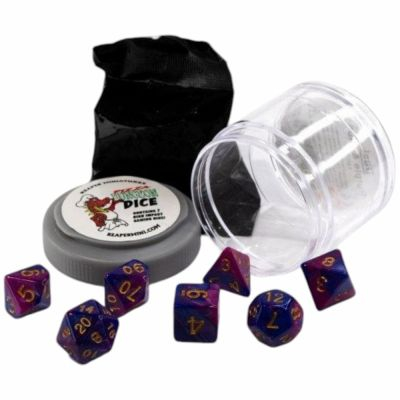 Ds et Gemmes Jeu de Rle Pizza Dungeon Dice : Dual purple & blue 