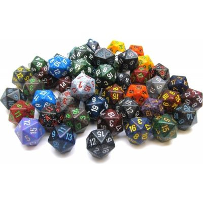 Ds et Gemmes Jeu de Rle Chessex - 1 D  l'unit - 16mm - Couleur selon Stock