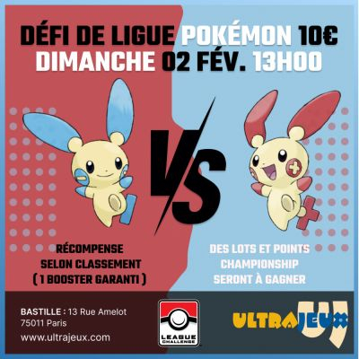 Evnements Pokmon Dfi de Ligue Pokmon - Dimanche 2 Fvrier  13h00 - Bastille