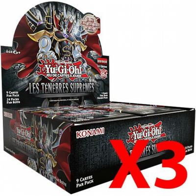 Boite de Boosters Franais Yu-Gi-Oh! Display de 24 Boosters - Tnbres Suprmes - Lot de 3