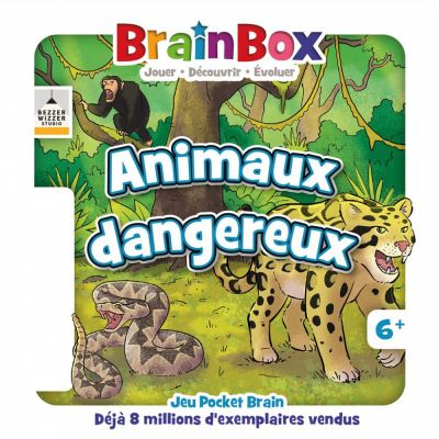 Jeu de Cartes Rflexion BrainBox Pocket : Animaux Dangereux